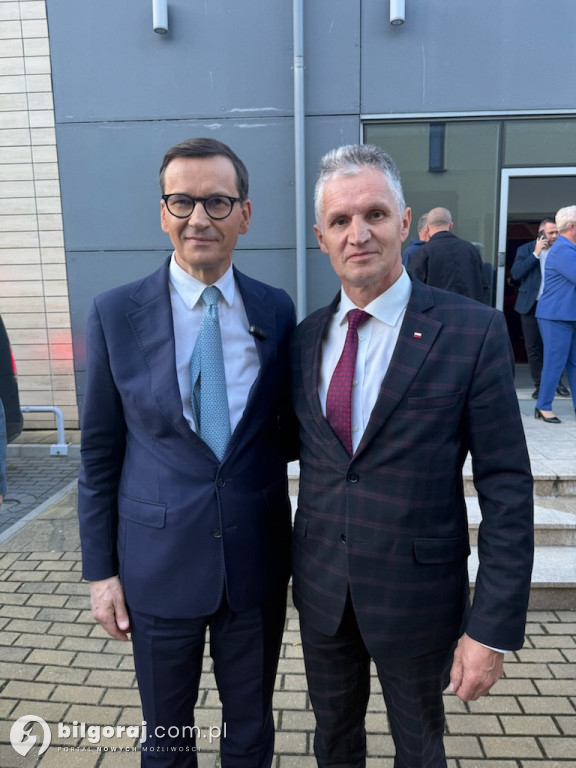 Morawiecki, Czarnek i Obajtek w Biłgoraju