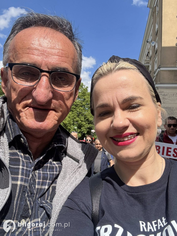 Mieszkańcy Biłgorajszczyzny w marszach poparcia kandydatów na Prezydenta RP