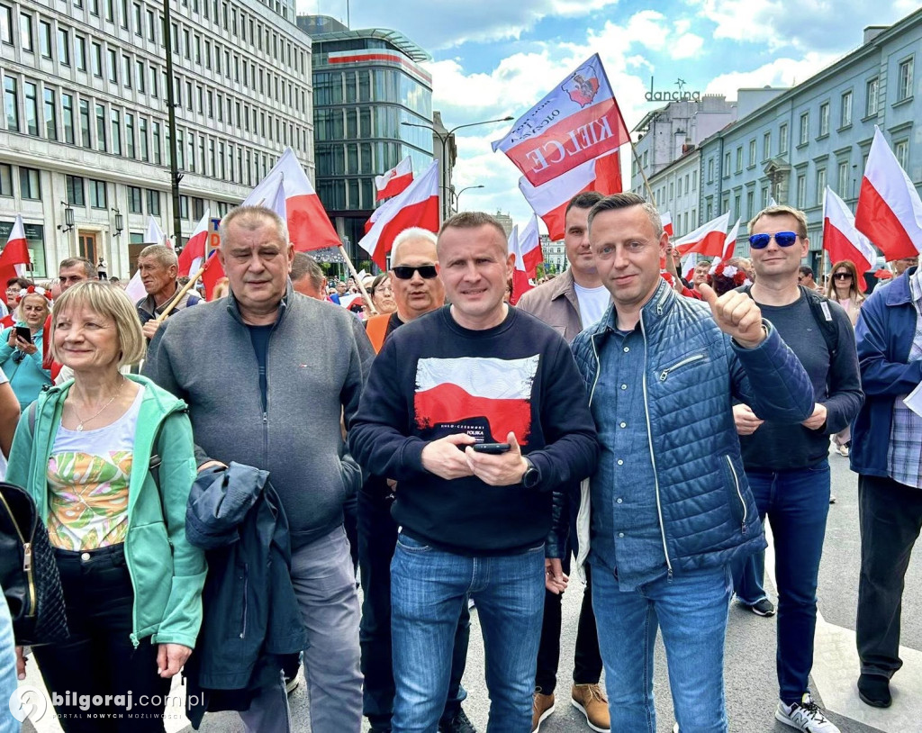 Mieszkańcy Biłgorajszczyzny w marszach poparcia kandydatów na Prezydenta RP