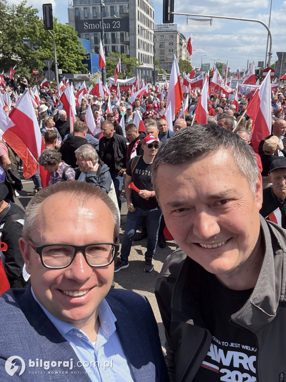 Mieszkańcy Biłgorajszczyzny w marszach poparcia kandydatów na Prezydenta RP