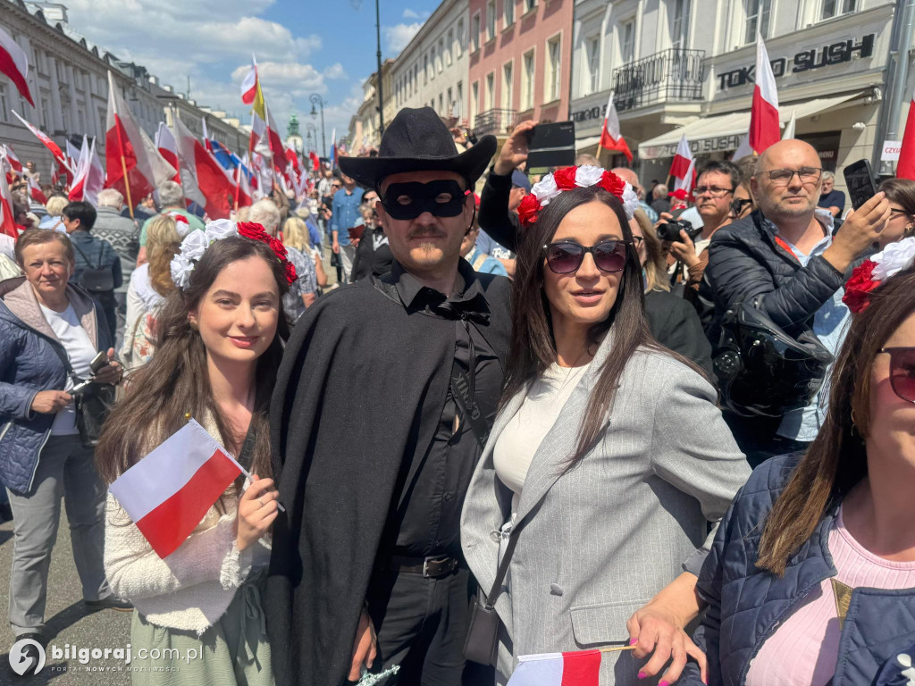 Mieszkańcy Biłgorajszczyzny w marszach poparcia kandydatów na Prezydenta RP