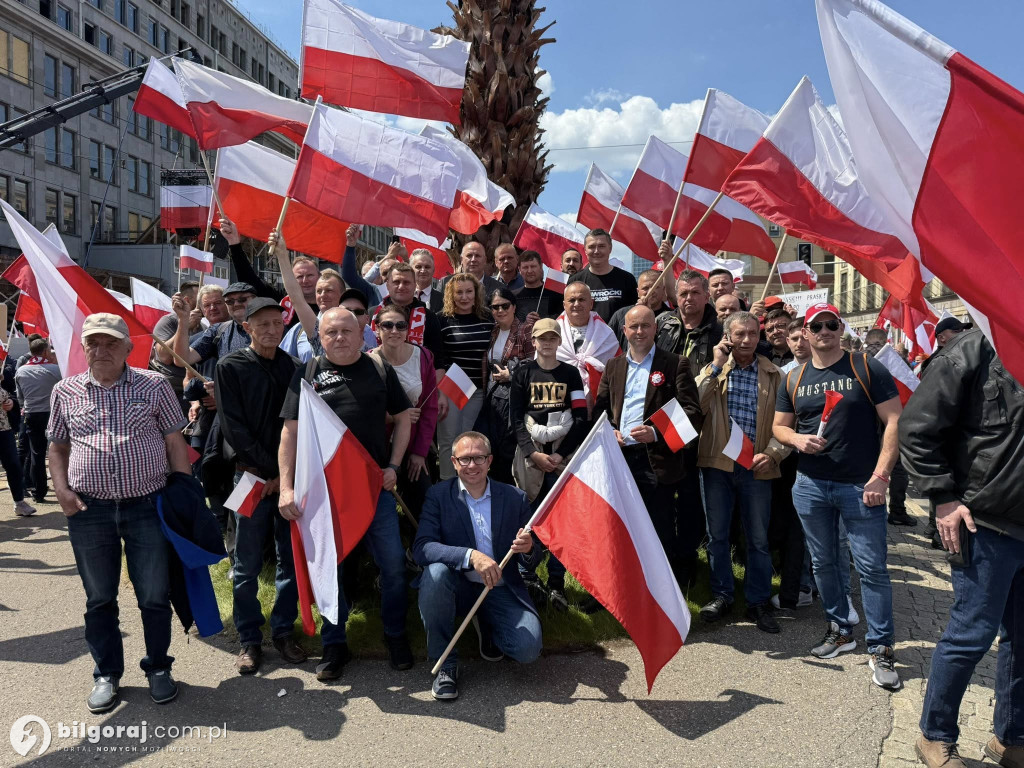 Mieszkańcy Biłgorajszczyzny w marszach poparcia kandydatów na Prezydenta RP