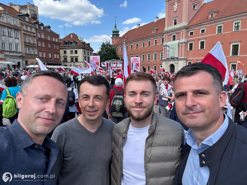 Mieszkańcy Biłgorajszczyzny w marszach poparcia kandydatów na Prezydenta RP