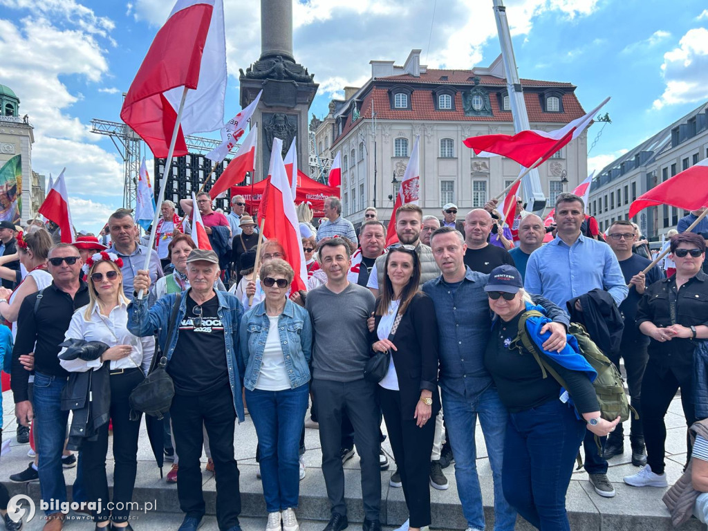 Mieszkańcy Biłgorajszczyzny w marszach poparcia kandydatów na Prezydenta RP