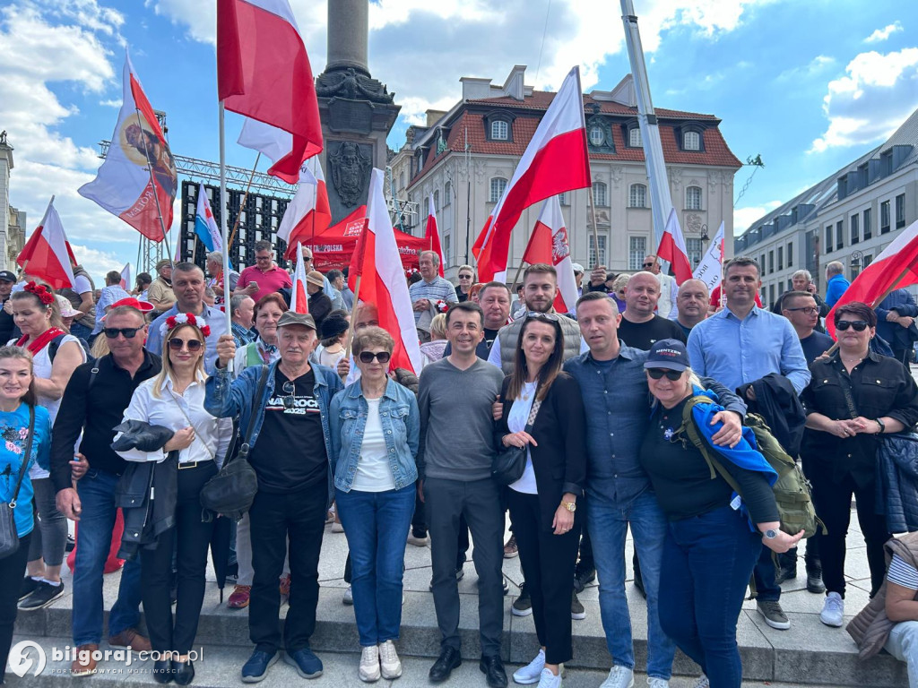 Mieszkańcy Biłgorajszczyzny w marszach poparcia kandydatów na Prezydenta RP