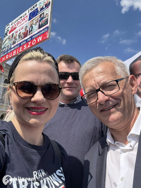 Mieszkańcy Biłgorajszczyzny w marszach poparcia kandydatów na Prezydenta RP