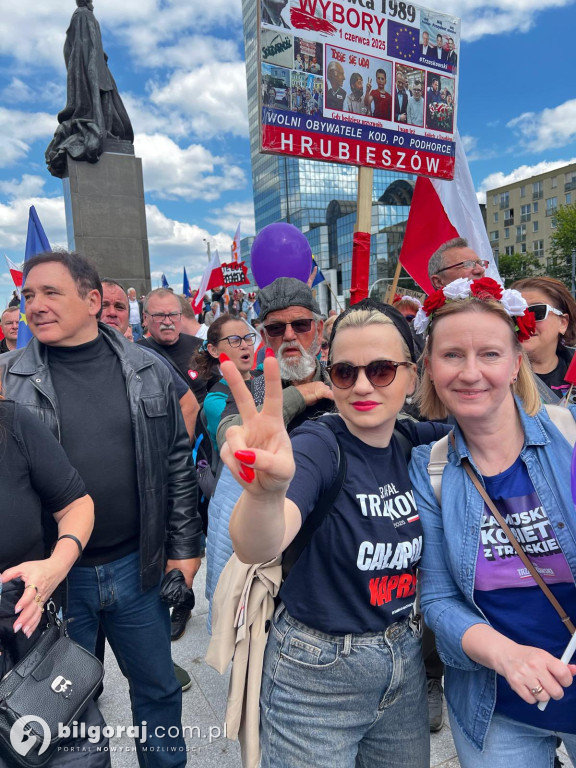 Mieszkańcy Biłgorajszczyzny w marszach poparcia kandydatów na Prezydenta RP