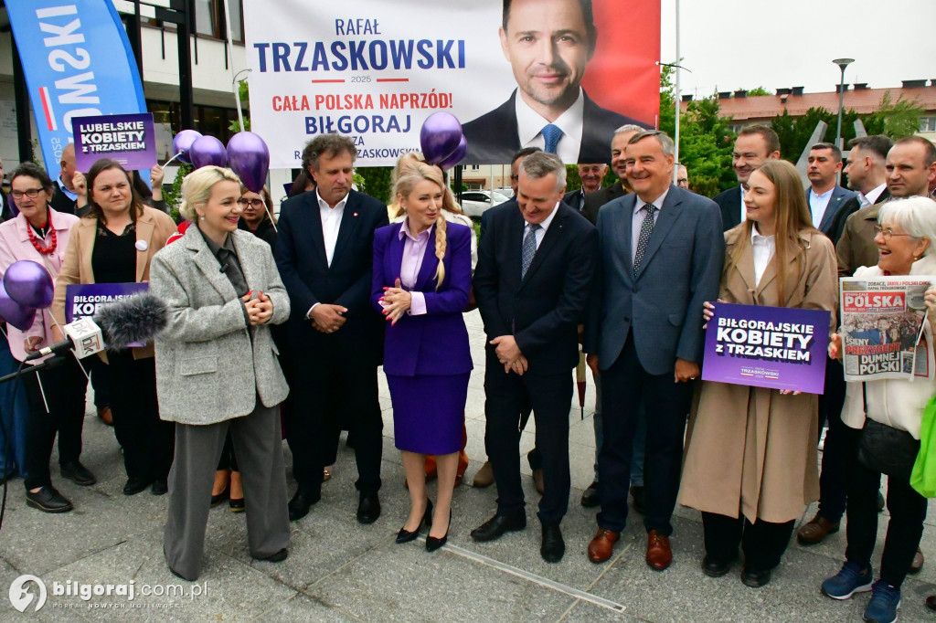 Zachęcali by głosować na Rafała Trzaskowskiego. W centrum miasta zorganizowali konferencję