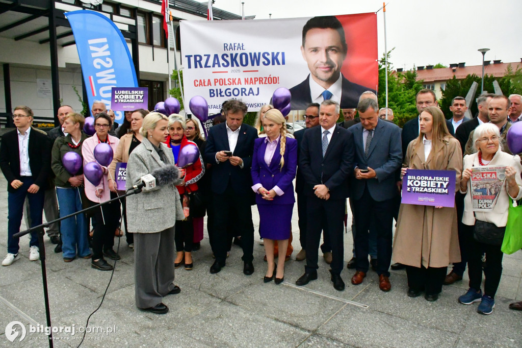 Zachęcali by głosować na Rafała Trzaskowskiego. W centrum miasta zorganizowali konferencję