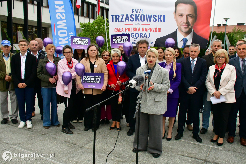 Zachęcali by głosować na Rafała Trzaskowskiego. W centrum miasta zorganizowali konferencję