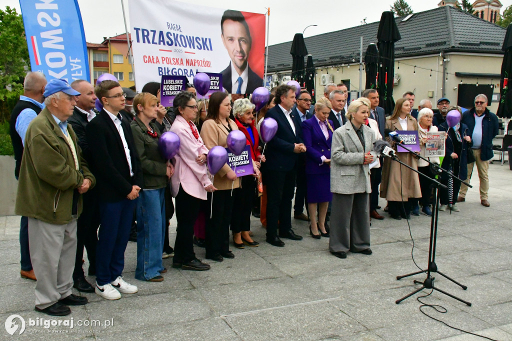 Zachęcali by głosować na Rafała Trzaskowskiego. W centrum miasta zorganizowali konferencję