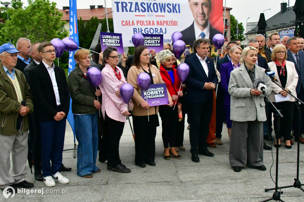 Zachęcali by głosować na Rafała Trzaskowskiego. W centrum miasta zorganizowali konferencję