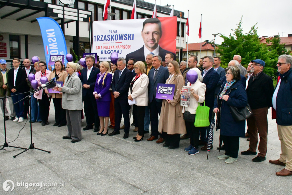 Zachęcali by głosować na Rafała Trzaskowskiego. W centrum miasta zorganizowali konferencję