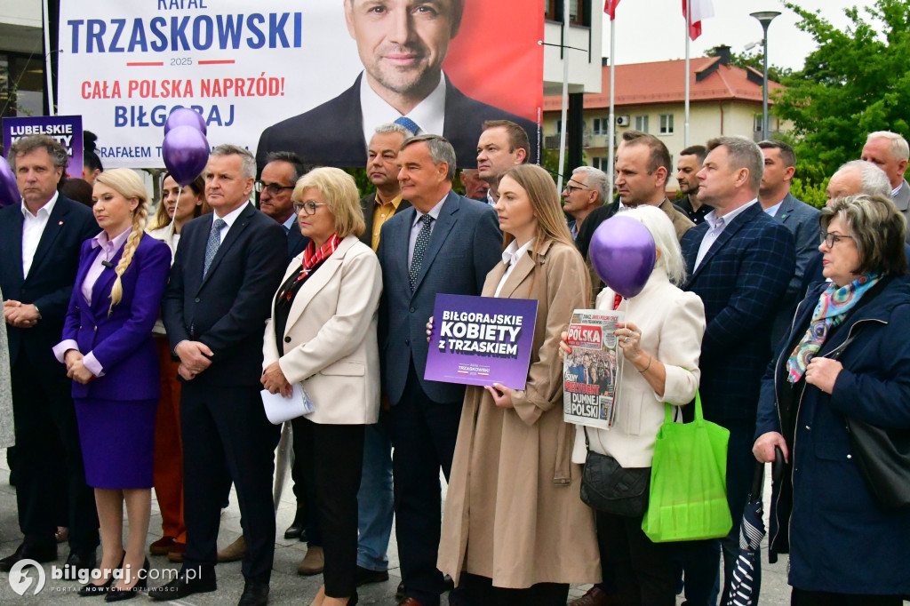 Zachęcali by głosować na Rafała Trzaskowskiego. W centrum miasta zorganizowali konferencję