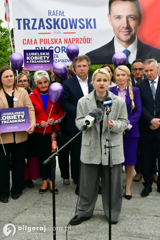 Zachęcali by głosować na Rafała Trzaskowskiego. W centrum miasta zorganizowali konferencję