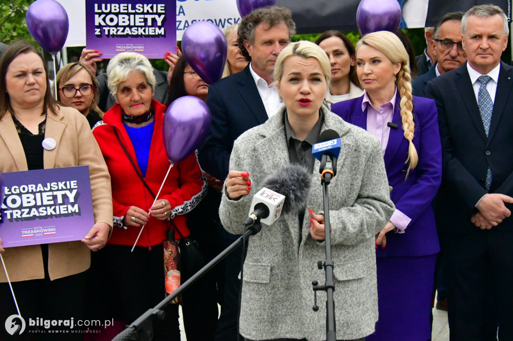 Zachęcali by głosować na Rafała Trzaskowskiego. W centrum miasta zorganizowali konferencję