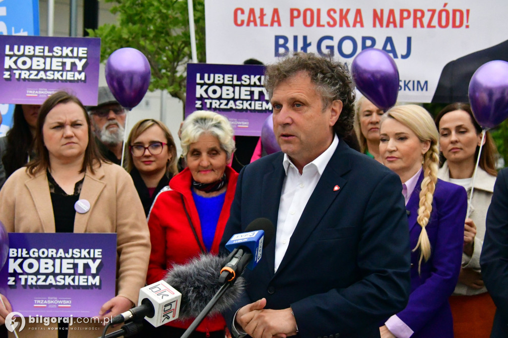 Zachęcali by głosować na Rafała Trzaskowskiego. W centrum miasta zorganizowali konferencję