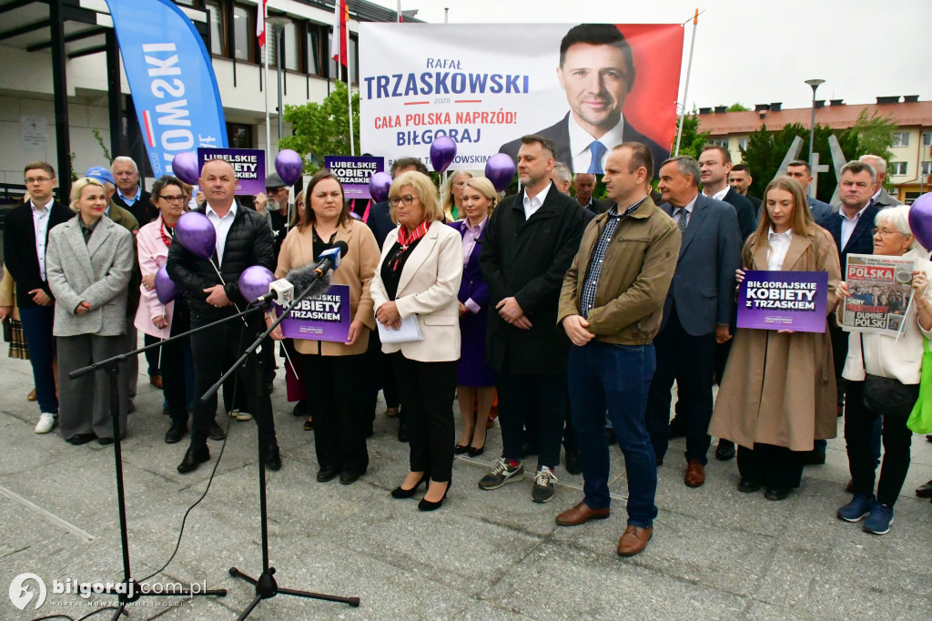 Zachęcali by głosować na Rafała Trzaskowskiego. W centrum miasta zorganizowali konferencję