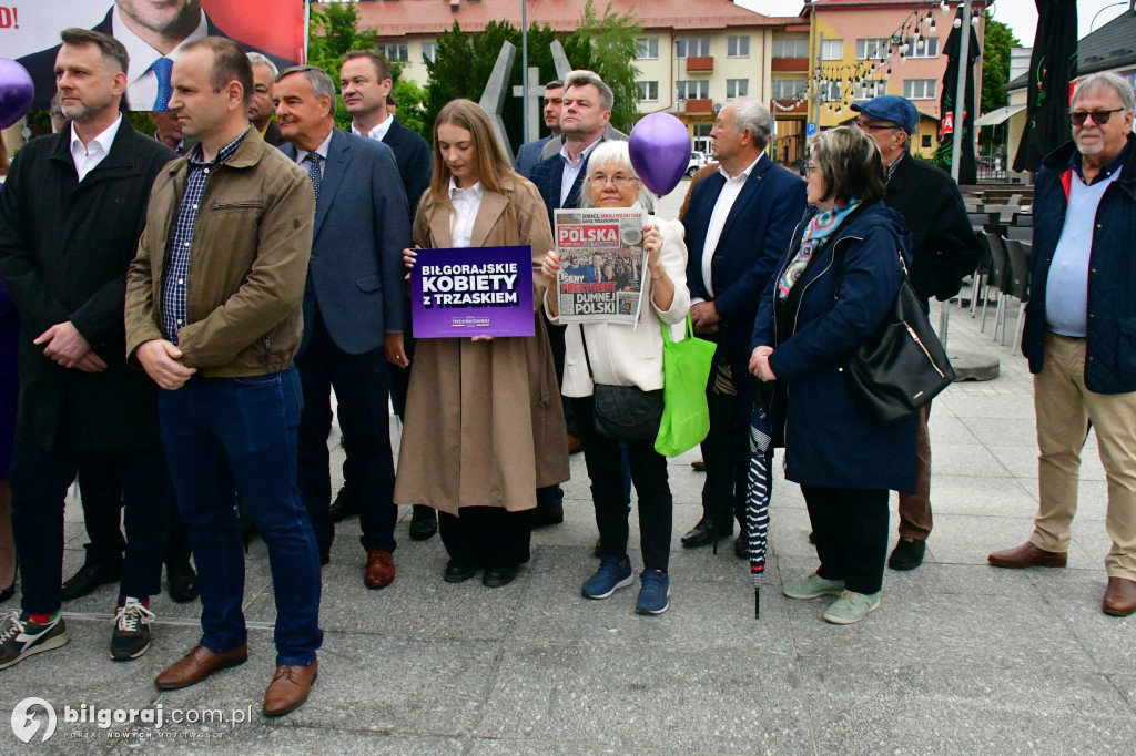 Zachęcali by głosować na Rafała Trzaskowskiego. W centrum miasta zorganizowali konferencję