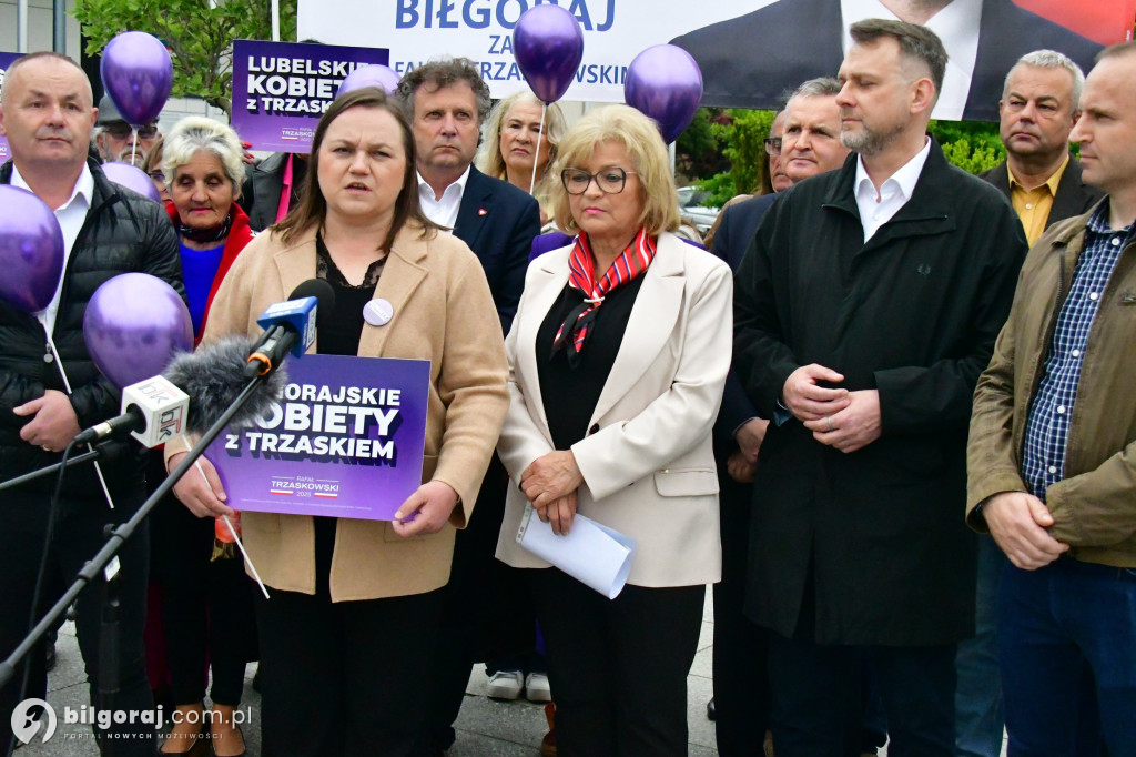 Zachęcali by głosować na Rafała Trzaskowskiego. W centrum miasta zorganizowali konferencję