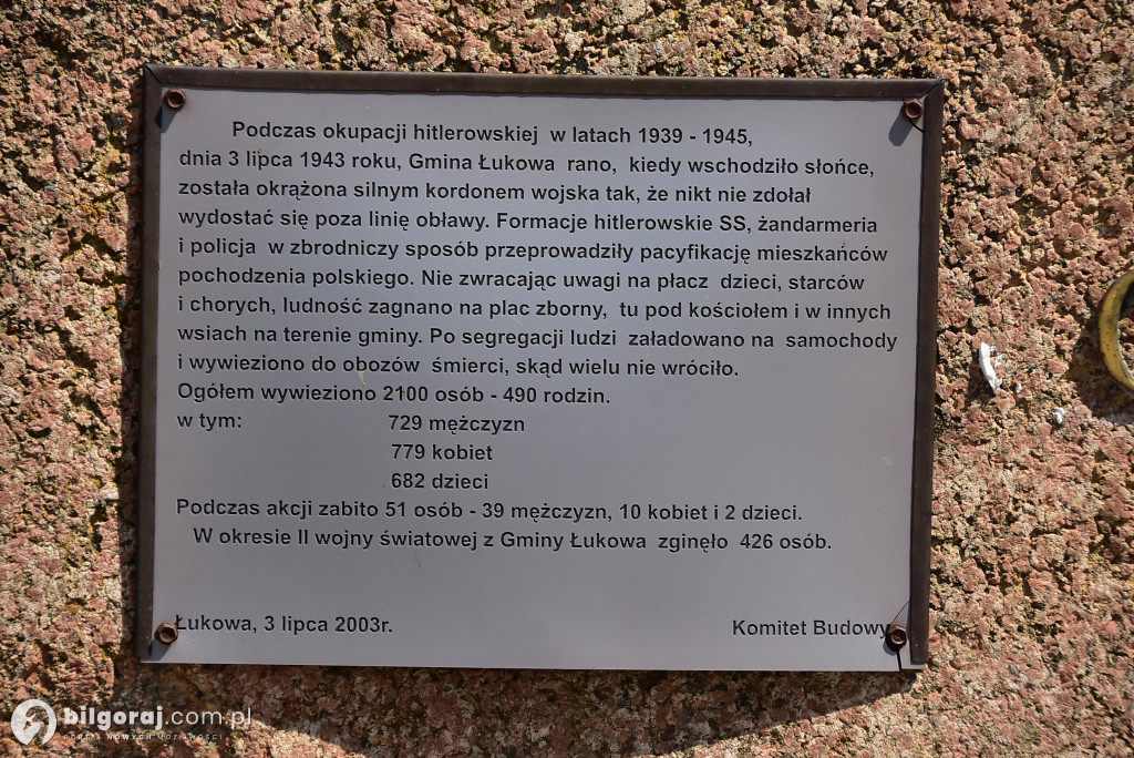 82. rocznica pacyfikacji Łukowej