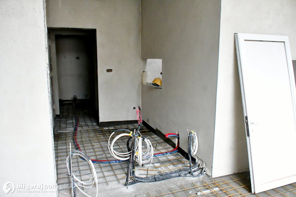 Zaawansowanie robót na II etapie modernizacji Krytej Pływalni w Biłgoraju