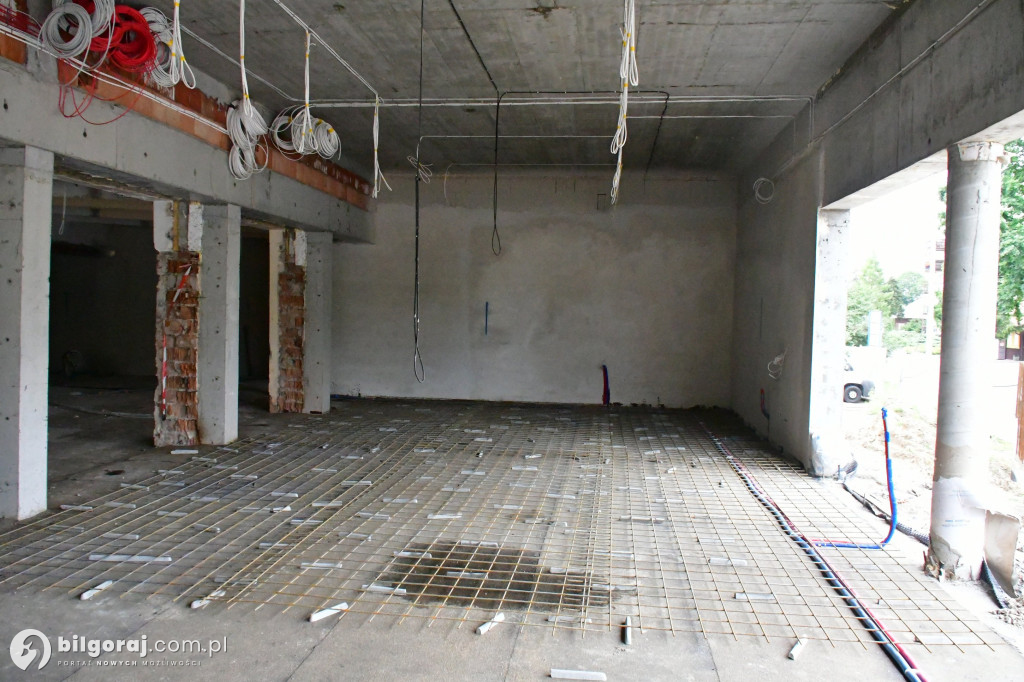Zaawansowanie robót na II etapie modernizacji Krytej Pływalni w Biłgoraju