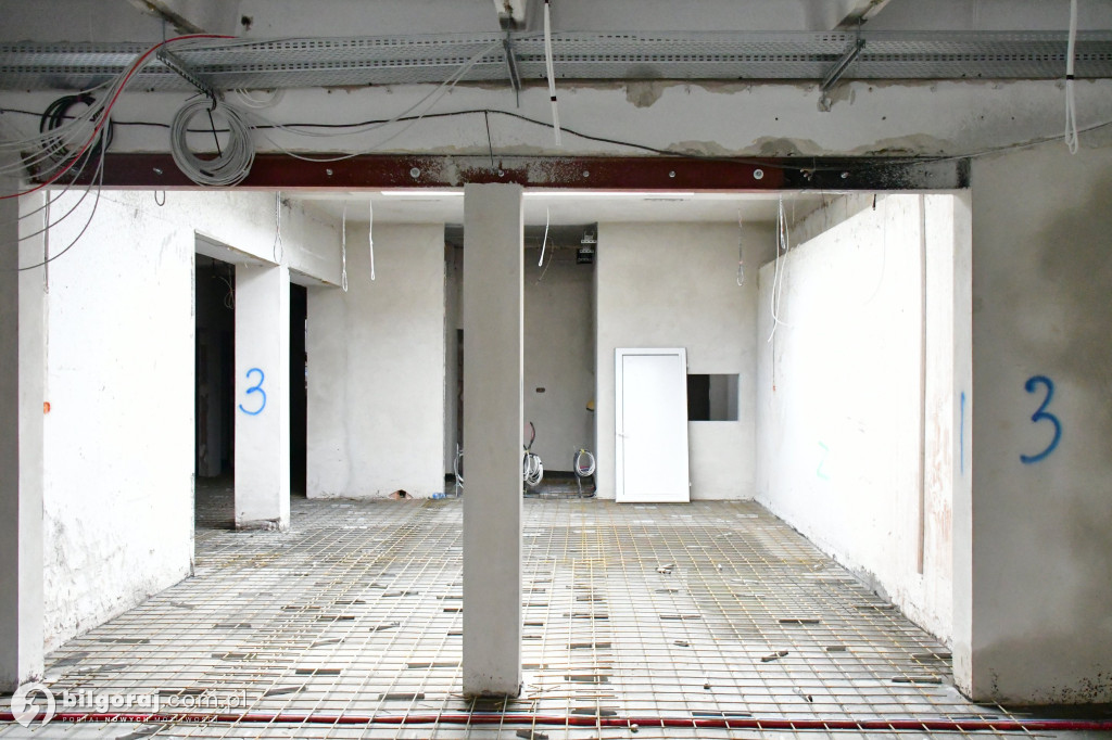 Zaawansowanie robót na II etapie modernizacji Krytej Pływalni w Biłgoraju