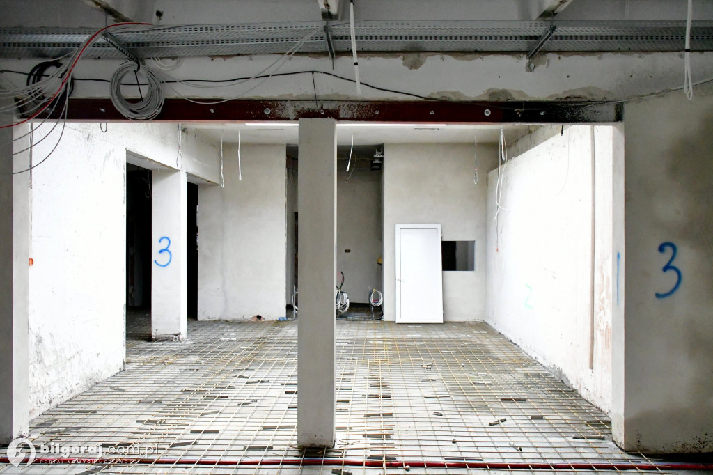 Zaawansowanie robót na II etapie modernizacji Krytej Pływalni w Biłgoraju