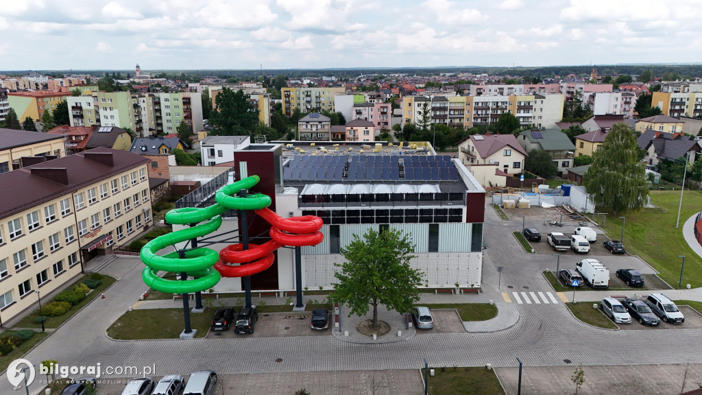 Kryta Pływalnia w Biłgoraju - postęp prac z lotu ptaka