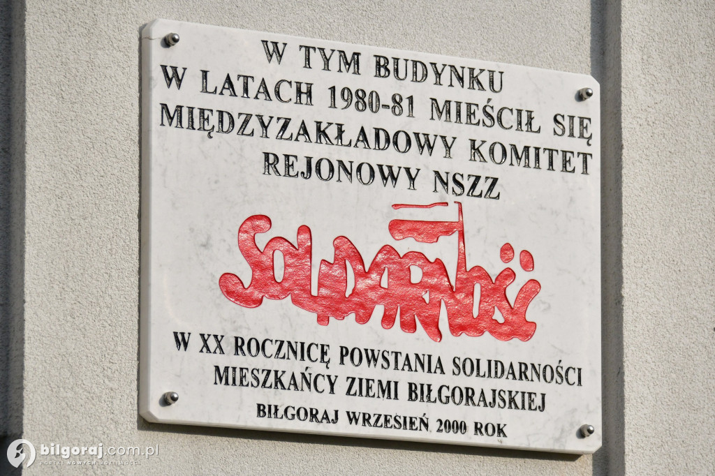 Biłgoraj uczcił porozumienia sierpniowe w 45. rocznicę ich podpisania