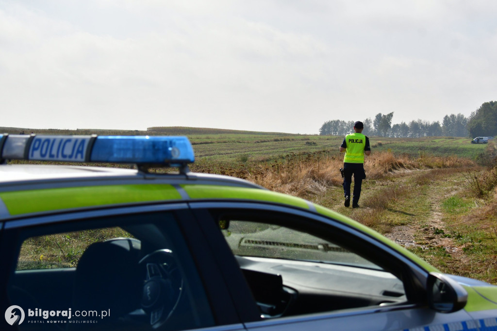 Przymiarki. Szczątki drona zabezpiecza Policja i ŻW