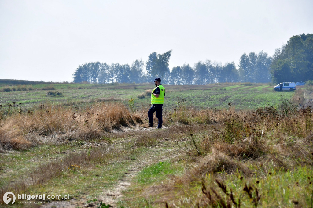 Przymiarki. Szczątki drona zabezpiecza Policja i ŻW