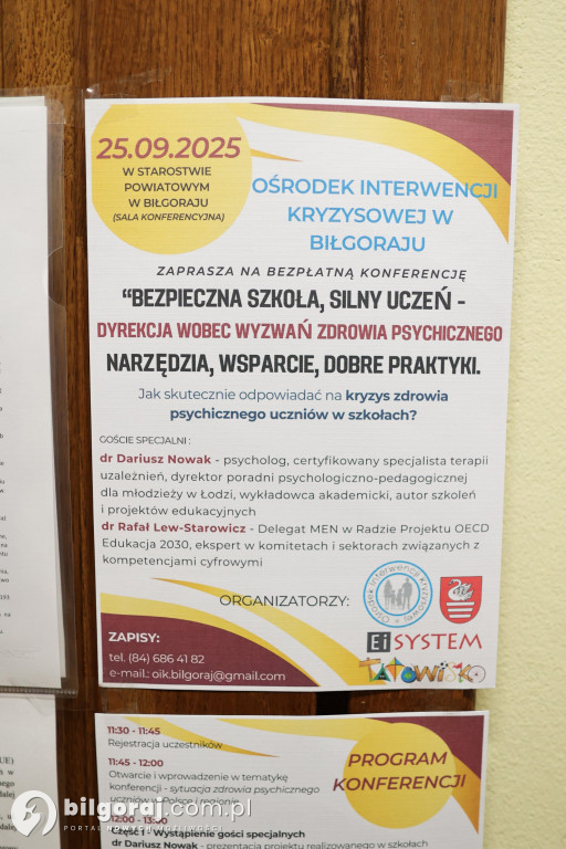 Wsparcie dla szkół. Konferencja o wyzwaniach zdrowia psychicznego w powiecie biłgorajskim