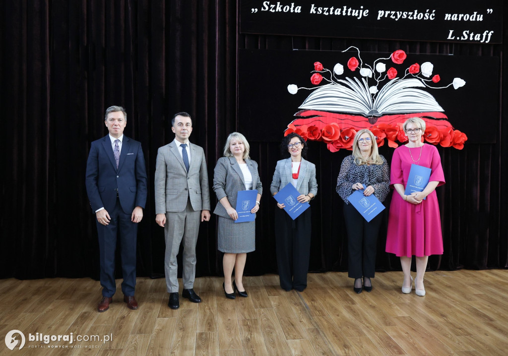 Starosta Andrzej Szarlip na Dniu Edukacji Narodowej w ZSZiO w Biłgoraju