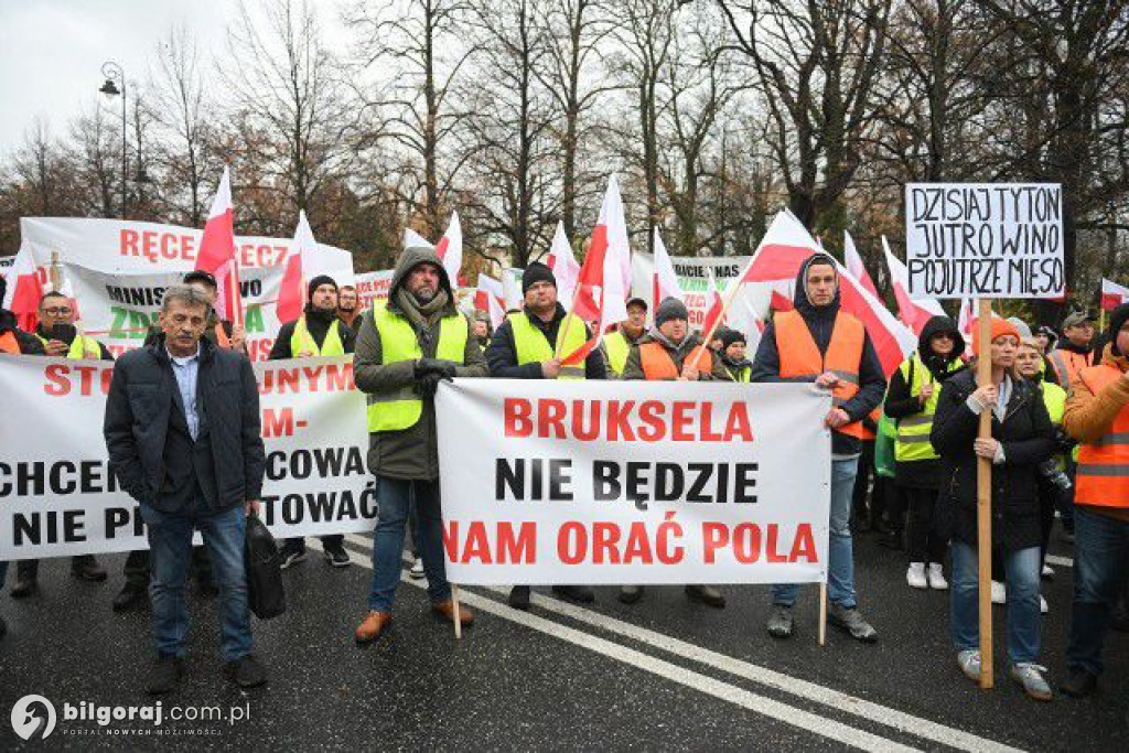 Plantatorzy tytoniu z Ziemi Biłgorajskiej na proteście w Warszawie!