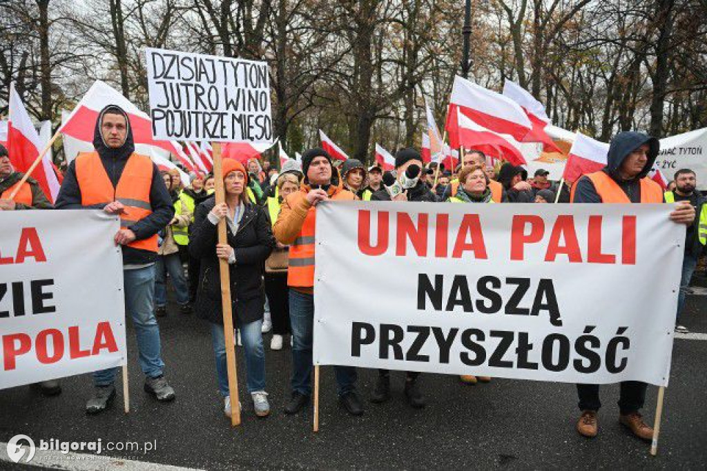 Plantatorzy tytoniu z Ziemi Biłgorajskiej na proteście w Warszawie!