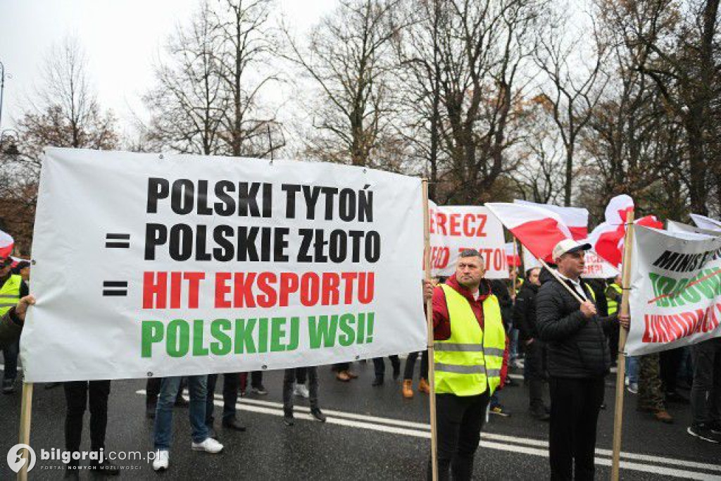 Plantatorzy tytoniu z Ziemi Biłgorajskiej na proteście w Warszawie!