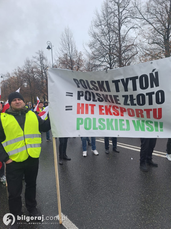 Plantatorzy tytoniu z Ziemi Biłgorajskiej na proteście w Warszawie!