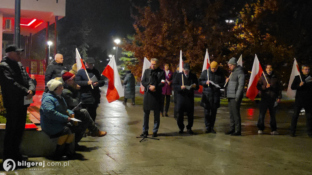 Patriotyczny głos na Placu Wolności: Mieszkańcy Biłgoraja na 11 listopada