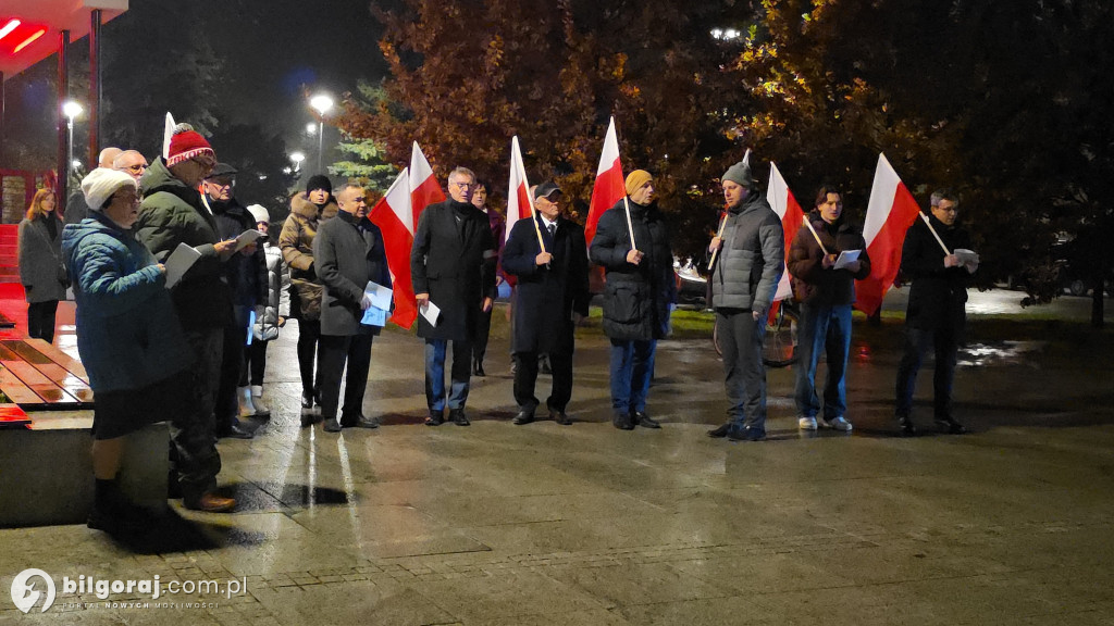 Patriotyczny głos na Placu Wolności: Mieszkańcy Biłgoraja na 11 listopada