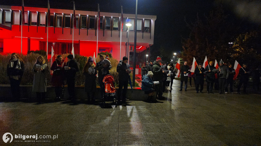 Patriotyczny głos na Placu Wolności: Mieszkańcy Biłgoraja na 11 listopada