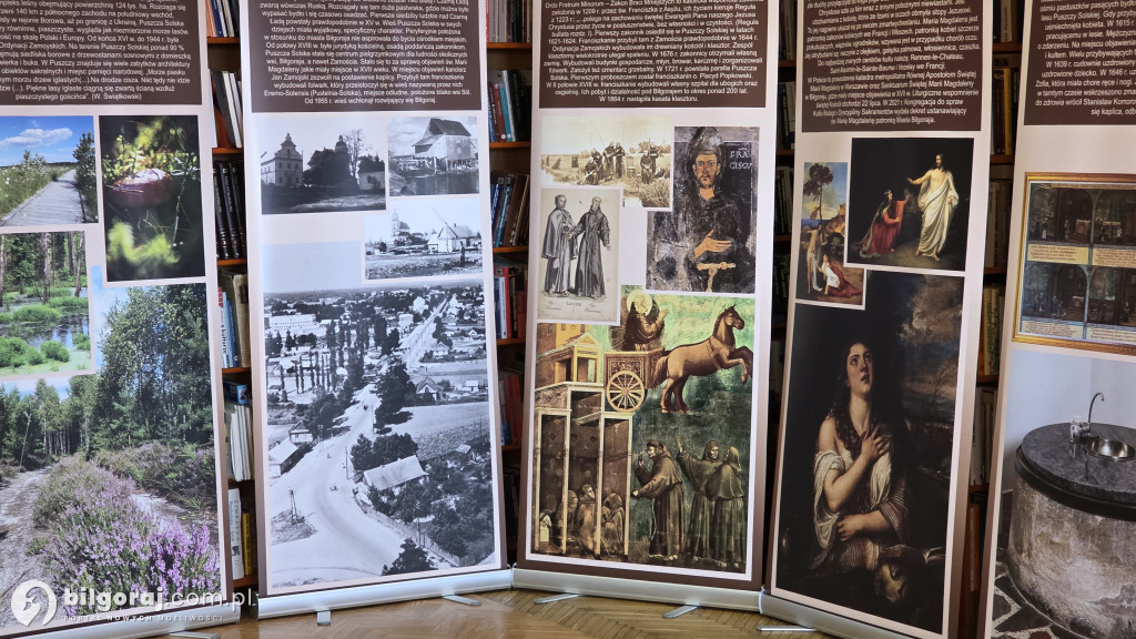 Wystawa o Sanktuarium św. Marii Magdaleny w biłgorajskiej Bibliotece