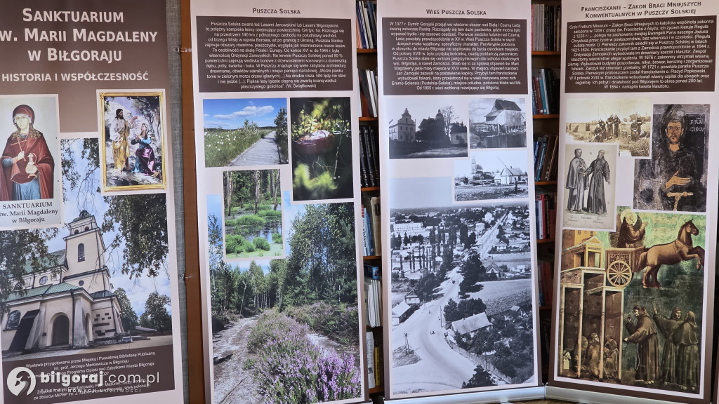 Wystawa o Sanktuarium św. Marii Magdaleny w biłgorajskiej Bibliotece