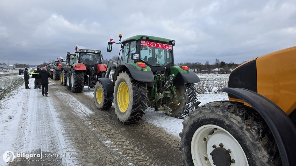 Demonstracja zamiast blokad. Rolnicy z Ziemi Biłgorajskiej protestują