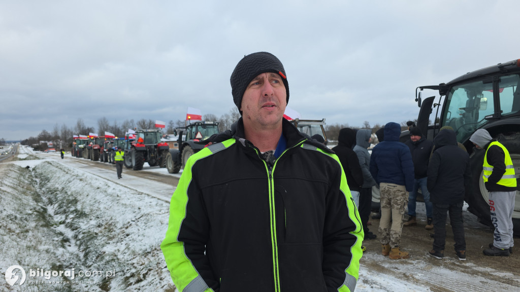 Demonstracja zamiast blokad. Rolnicy z Ziemi Biłgorajskiej protestują