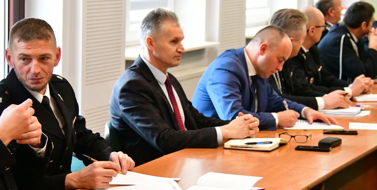 Odprawa strażacka w KP PSP w Biłgoraju