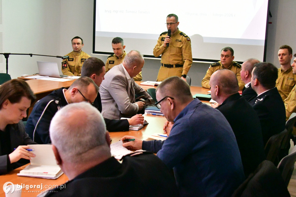 Odprawa strażacka w KP PSP w Biłgoraju