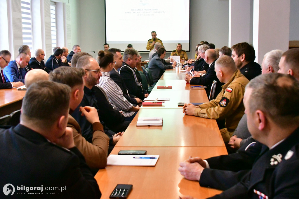 Odprawa strażacka w KP PSP w Biłgoraju
