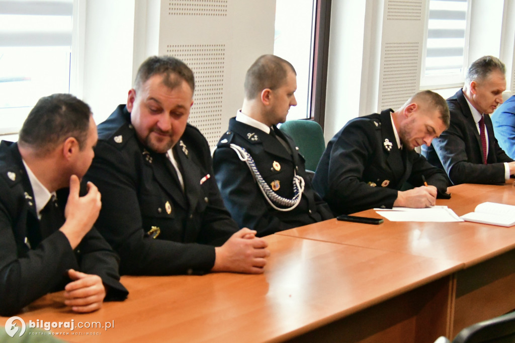 Odprawa strażacka w KP PSP w Biłgoraju